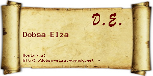 Dobsa Elza névjegykártya